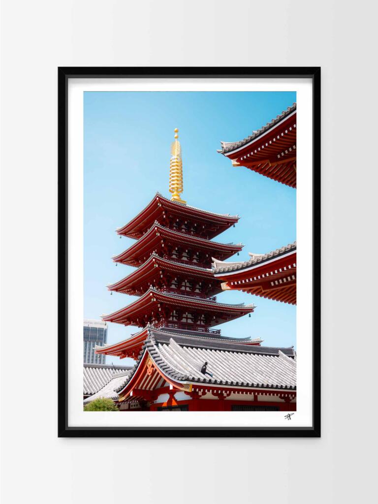 Asakusa Temple I – Impression d&rsquo;Art Mural Japon
