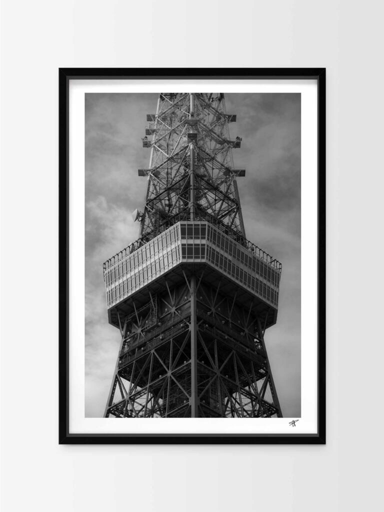 Tokyo Tower II B&W –  Impression d&rsquo;Art Mural Japon