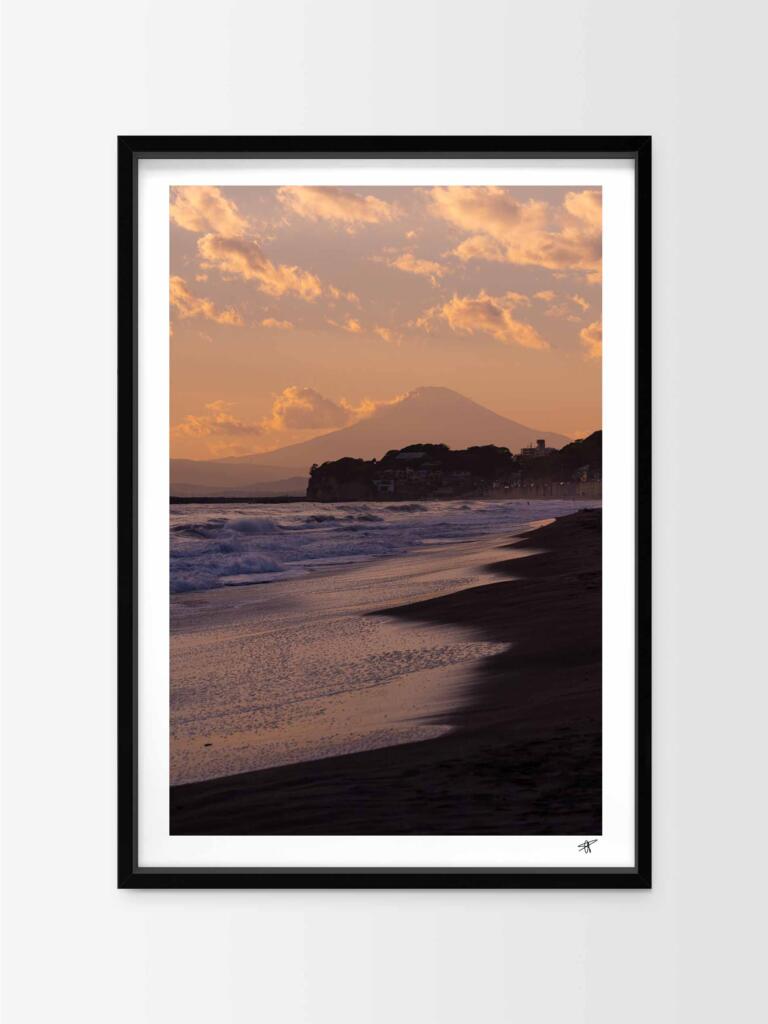 Fujisan sunset, Kamakura II – Impression d&rsquo;Art Mural Japon