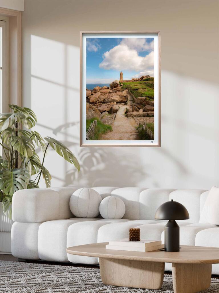 Phare de Mean Ruz, Bretagne I – Impression d&rsquo;Art Mural France - hover