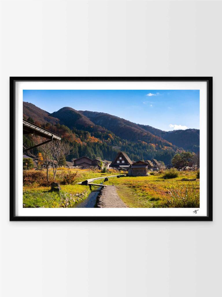 Shirakawa-gō village III – Impression d&rsquo;Art Mural Japon