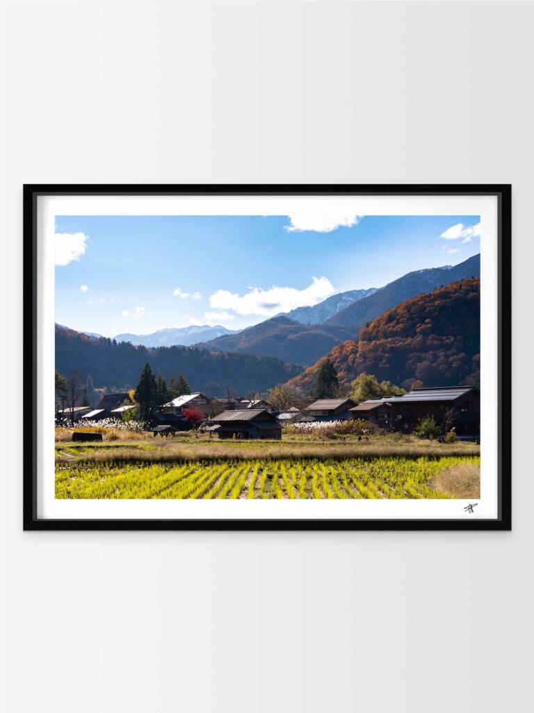 Shirakawa-gō village IV – Impression d&rsquo;Art Mural Japon