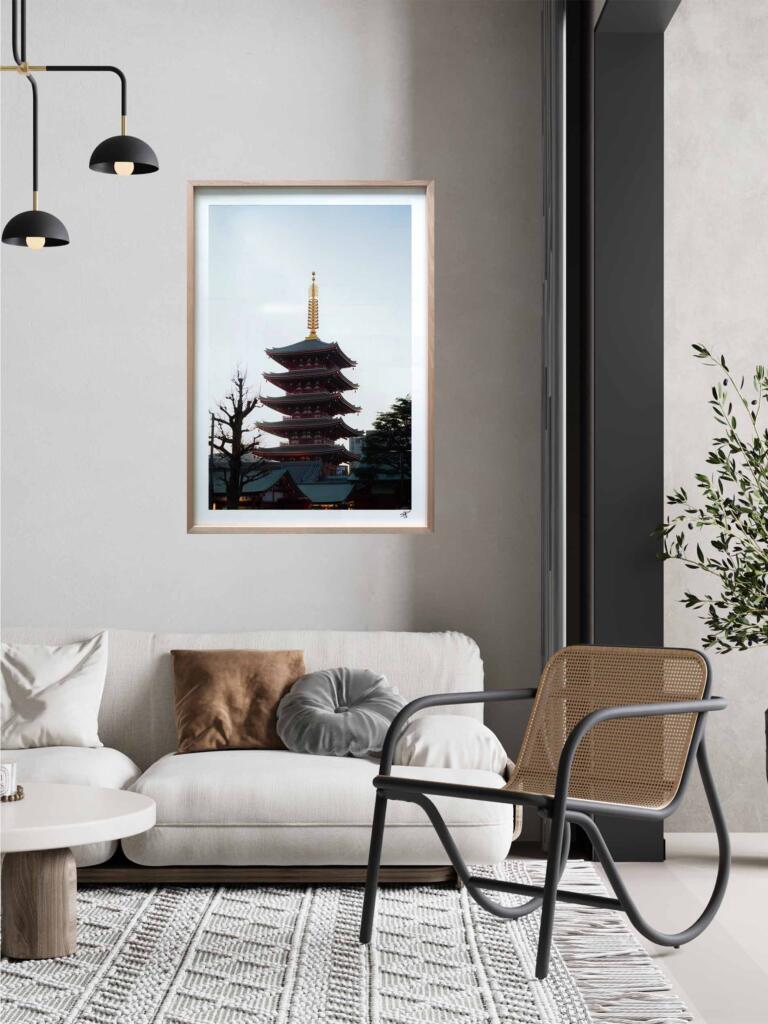 Sunset at Senso-ji Temple – Impression d’Art Mural Japon - hover