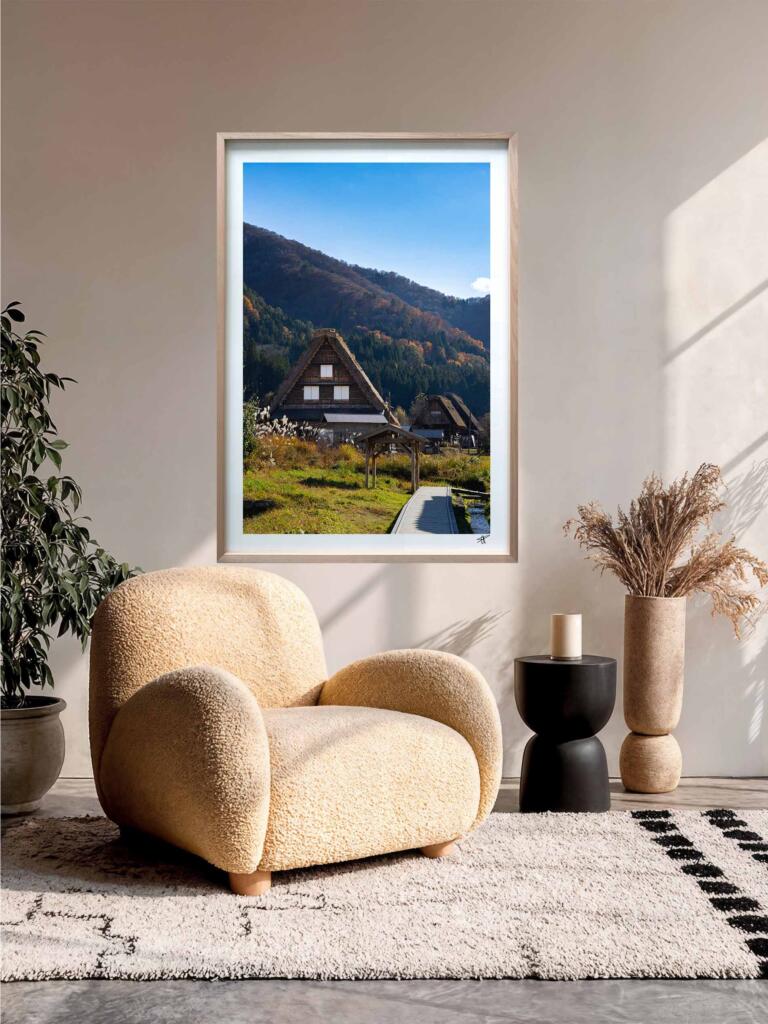 Shirakawa-gō village I – Impression d&rsquo;Art Mural Japon - hover