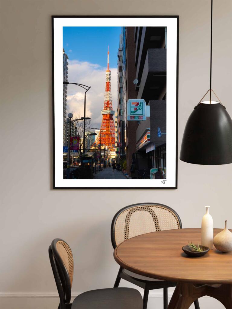 Tokyo Tower x 7 eleven –  Impression d&rsquo;Art Mural Japon - hover