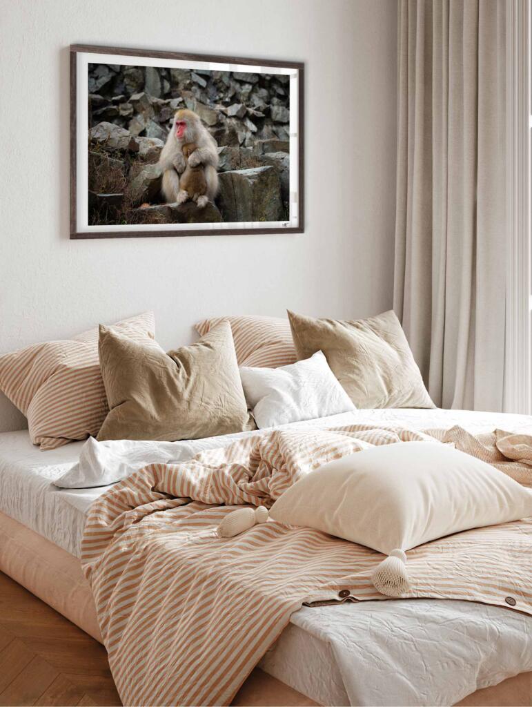 Monkeys in Jogokudani III – Impression d&rsquo;Art Mural Japon - hover